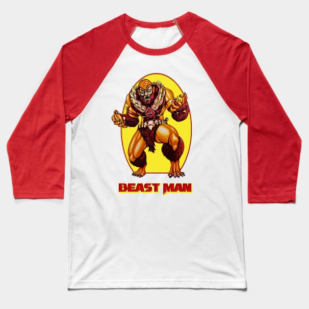 Beast Man Baseball T-Shirt by sapanaentertainment